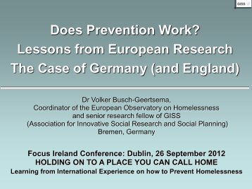 Does Prevention Work in Germany? - Focus Ireland