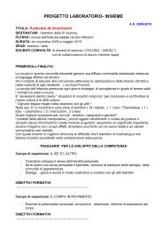 progetto laboratorio- insieme - Istituto Comprensivo Statale Ruffano