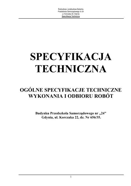 Rozbudowa budynku Przedszkola nr 24 w Gdyni ... - Gdynia