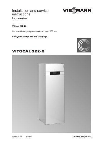 Vitocal 222G Installation Instructions11.5 MB - Viessmann