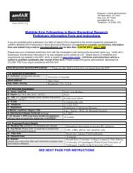 sample preliminary information form (pdf) - amfAR
