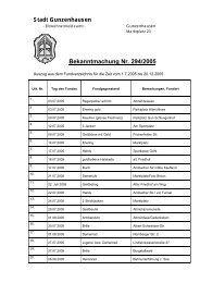 Bekanntmachung Nr. 294/2005 - Gunzenhausen