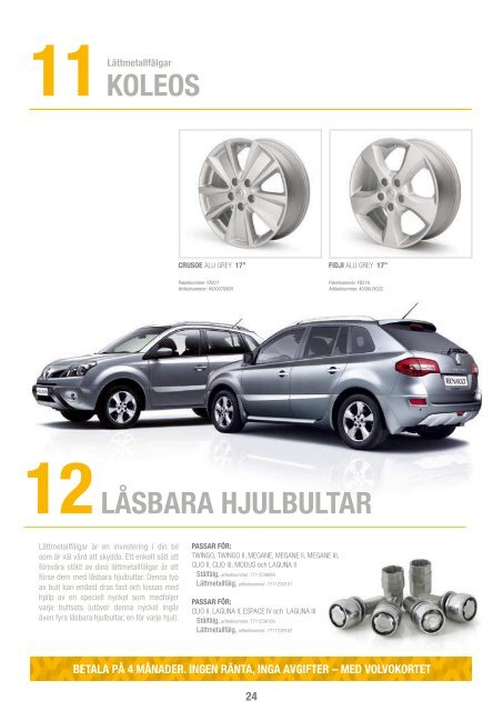 Renault däck och fälg katalog - Bra Bil