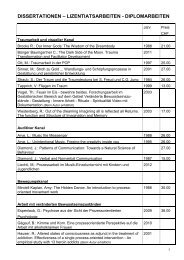 Liste der Diplomarbeiten - Institut Prozessarbeit