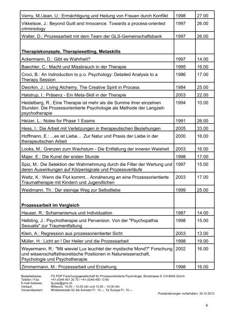Liste der Diplomarbeiten - Institut Prozessarbeit