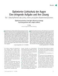 Optimierter Lichtschutz der Augen - Institut für Organische Chemie