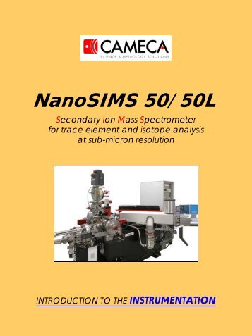 NanoSIMS 50 & 50L Instrumentation - Intercovamex