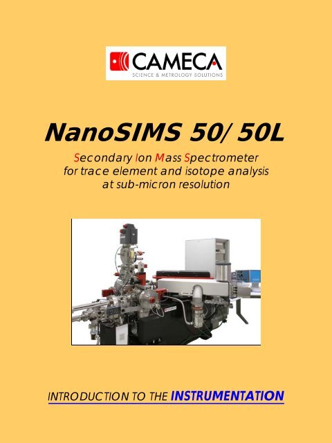 NanoSIMS 50 & 50L Instrumentation - Intercovamex