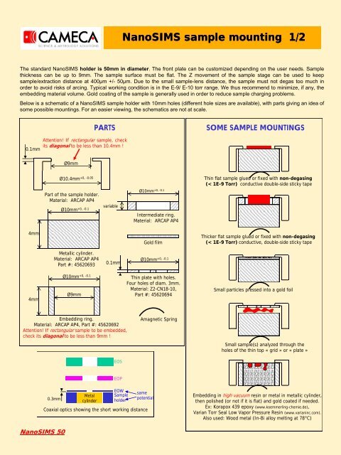 NanoSIMS 50 & 50L Instrumentation - Intercovamex