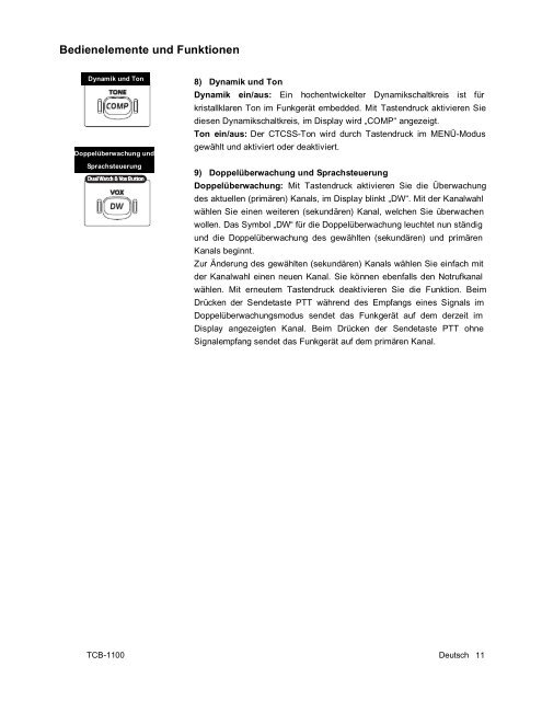 Bedienungsanleitung Manual TTI TCB 1100 (365 KB pdf - Diesnerfunk