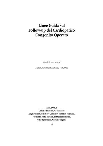 Linee Guida sul Follow-up del Cardiopatico Congenito ... - Anmco