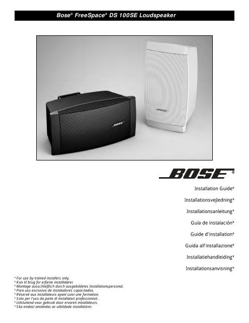 Bose FreeSpace DS 100SE Loudspeaker Installation Guide