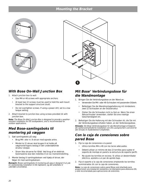 Bose FreeSpace DS 100SE Loudspeaker Installation Guide