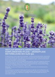 AROMAPFLEGE WEITERBILDUNG DES GuKG Â§64