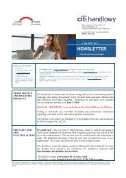 NEWSLETTER - Citibank Handlowy