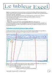 La feuille de calcul Excel : Colonnes, lignes, cellules