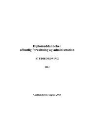Studieordning Diplom i offentlig forvaltning og administration 2013