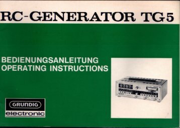 GRUNDIG RC - Generator TG 5