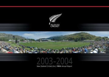 New Zealand Cricket Annual Report 2003 - 2004