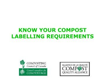 Guaranteed Analysis - Compost Council of Canada