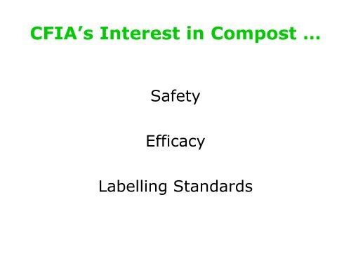 Guaranteed Analysis - Compost Council of Canada