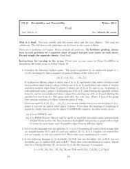 CS 21 Decidability and Tractability Winter 2013 Out: March 13 Due ...