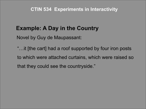 CTIN 544 Experiments in Interactivity - USC Interactive Media Division