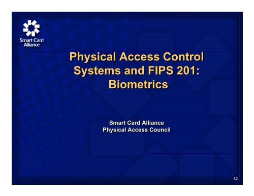 Physical Access Control Systems and FIPS 201 Physical Access ...