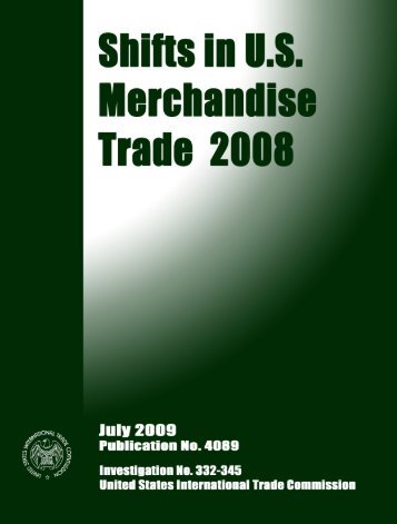 Shifts in U.S. Merchandise Trade 2008 - USITC