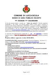 Bando di gara e disciplinare per i lavori di ampliamento cimitero ...