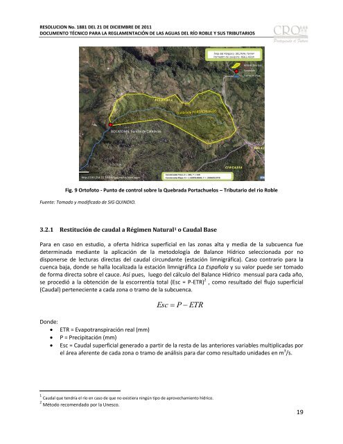 documento técnico para la reglamentación de las aguas del rio ...