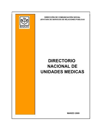 DIRECTORIO NACIONAL DE UNIDADES MEDICAS DIRECTORIO