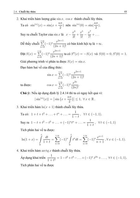 1.2 Sá»± há»i tá»¥ cá»§a chuá»i sá» dÆ°Æ¡ng - lib - Äáº¡i há»c ThÄng Long