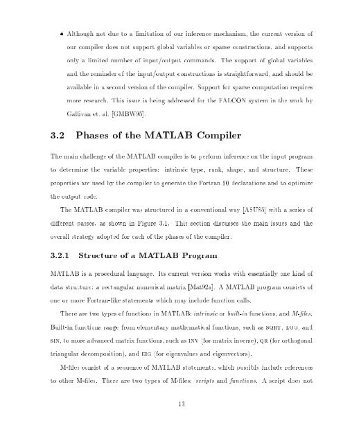 COMPILER TECHNIQUES FOR MATLAB PROGRAMS ... - CiteSeerX