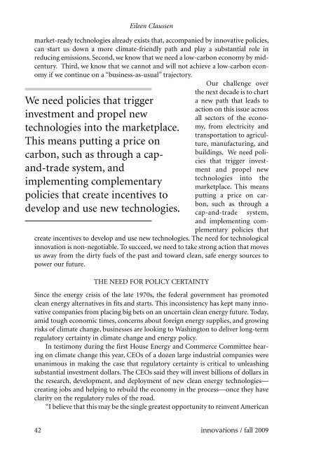 Innovations, Energy for Change, Fall 2009.pdf - Renewable and ...