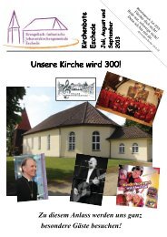 Unsere Kirche wird 300! - Johanniskirchengemeinde Eschede
