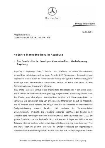 75 Jahre Mercedes-Benz in Augsburg
