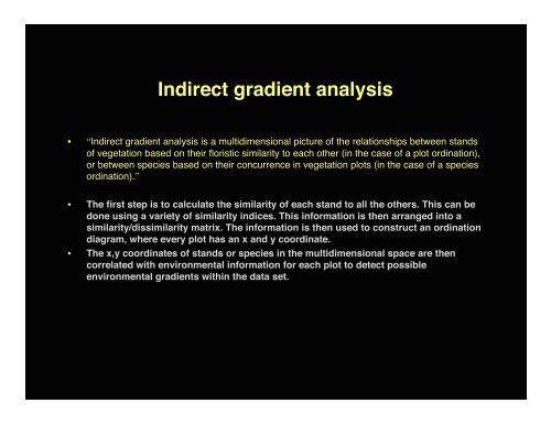 Indirect gradient analysis - Alaska Geobotany Center