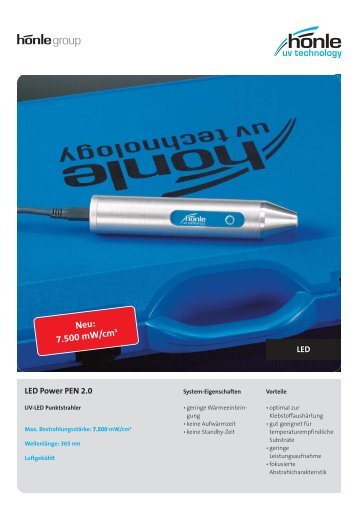 Produktinformation LED Power Pen 2.0 - Dr. HÃ¶nle AG