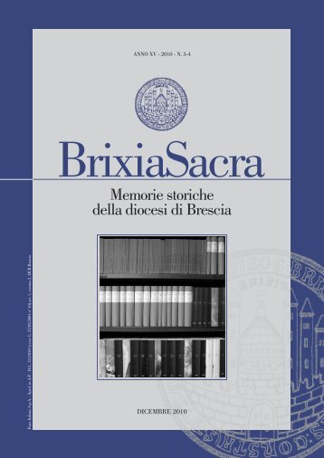 Terza serie (2010) XV, fascicolo 3-4 - Brixia Sacra
