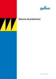 Gamma di prestazioni - Gallus