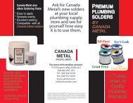 Solder brochure - Canada Metal (Pacific)