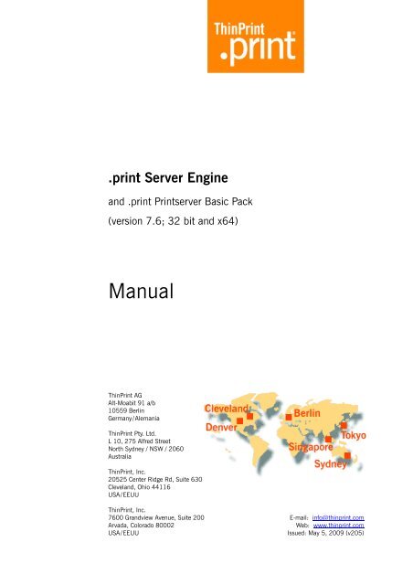 .print Server Engine and .print Printserver Basic Pack ... - ThinPrint