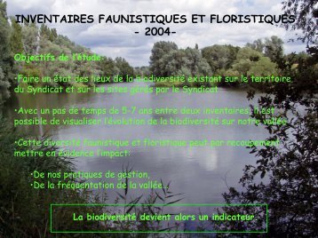 Télécharger l'inventaire faunistique et floristique (PDF) - Sivoa