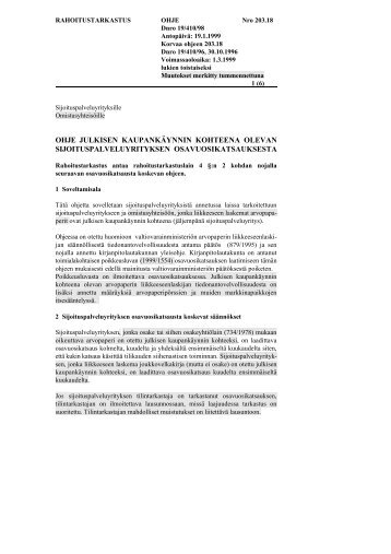 Ohje julkisen kaupankÃ¤ynnin kohteena olevan ... - Finanssivalvonta