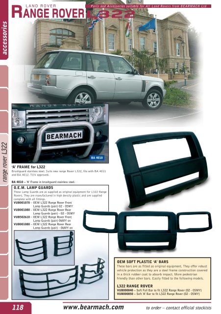 Bearmach Accessories 11th Edition range Rover landy.ee