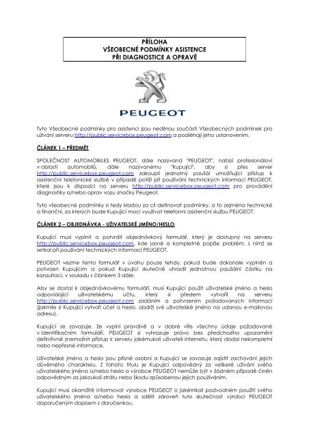 06-AP cgua_CZ - Service Box - Peugeot