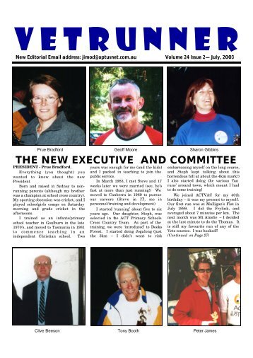 the new executive and committee - ACT Veterans Athletics Club