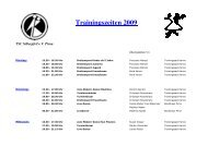 Trainingszeiten 2009 - TSC Silberpfeil eV Pirna