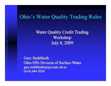 Ohio's Water Quality Trading Rules - Conservation Technology ...